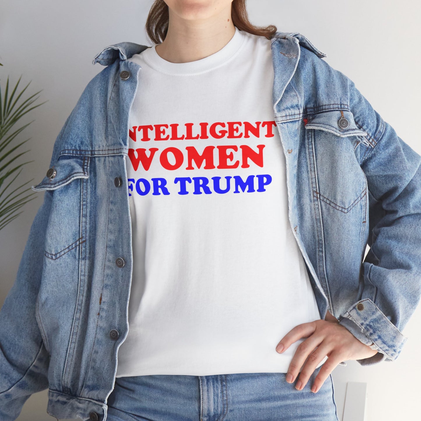 Intelligent Women for Trump Unisex Heavy Cotton Tee - Political Statement T-Shirt