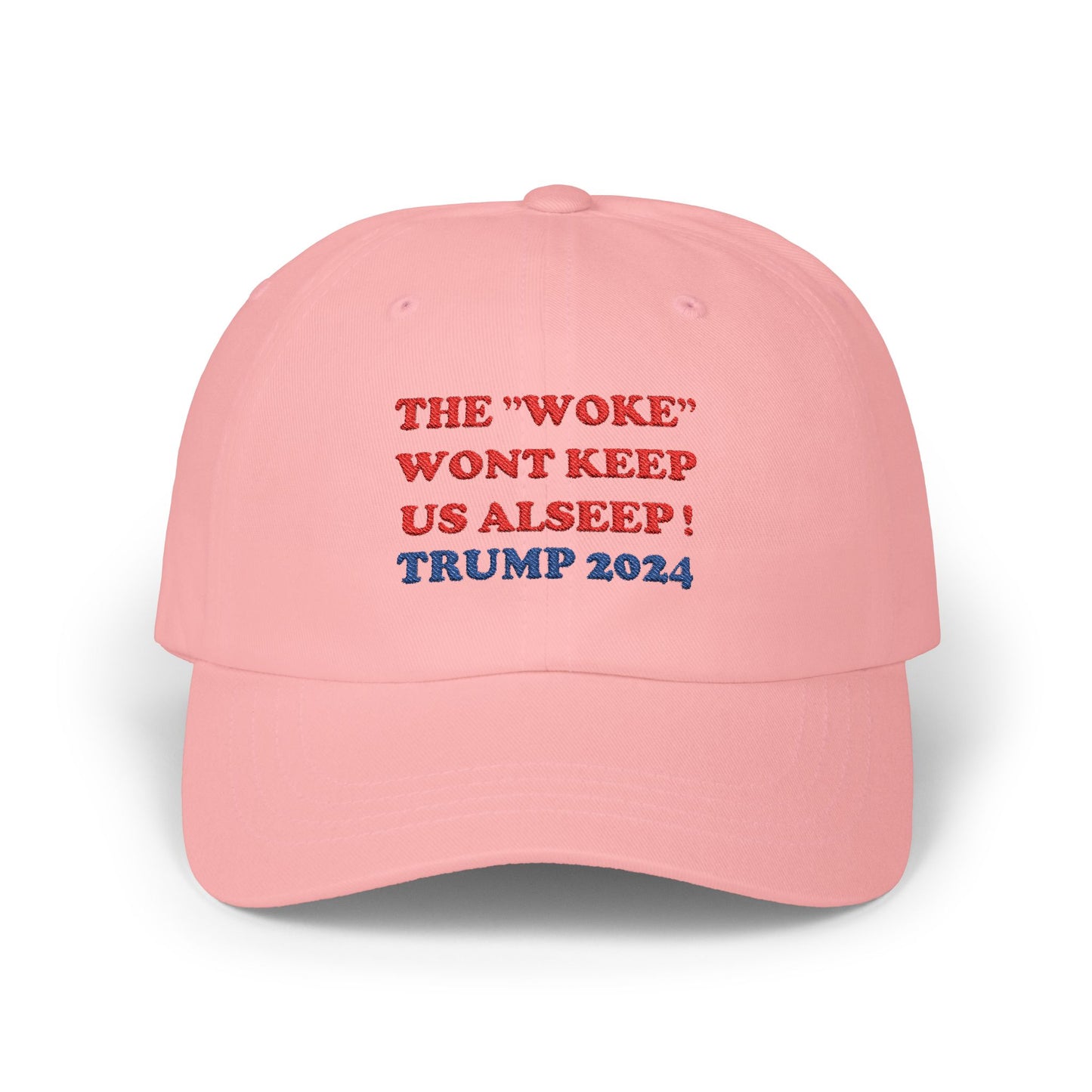 Patriotic Dad Cap - 'THE WOKE' WON'T KEEP US ASLEEP! | Trump 2024 Hat