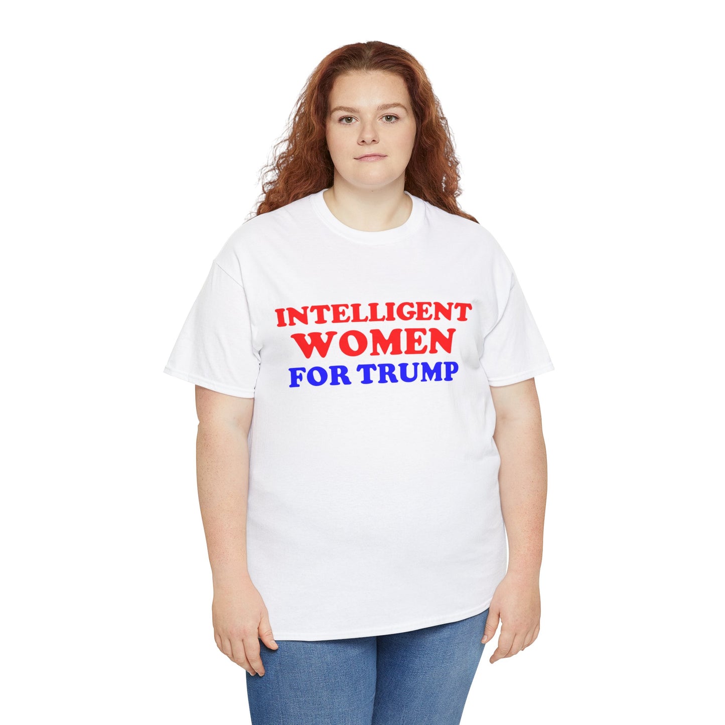Intelligent Women for Trump Unisex Heavy Cotton Tee - Political Statement T-Shirt