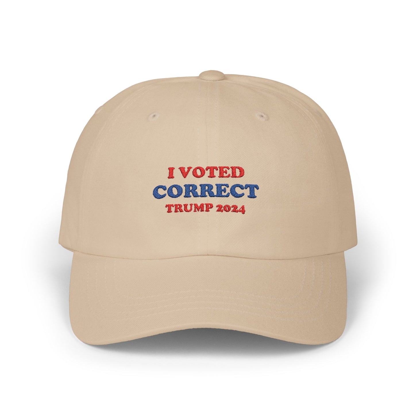 I Voted Correct Classic Dad Cap - Trump 2024 Hat for Supporters
