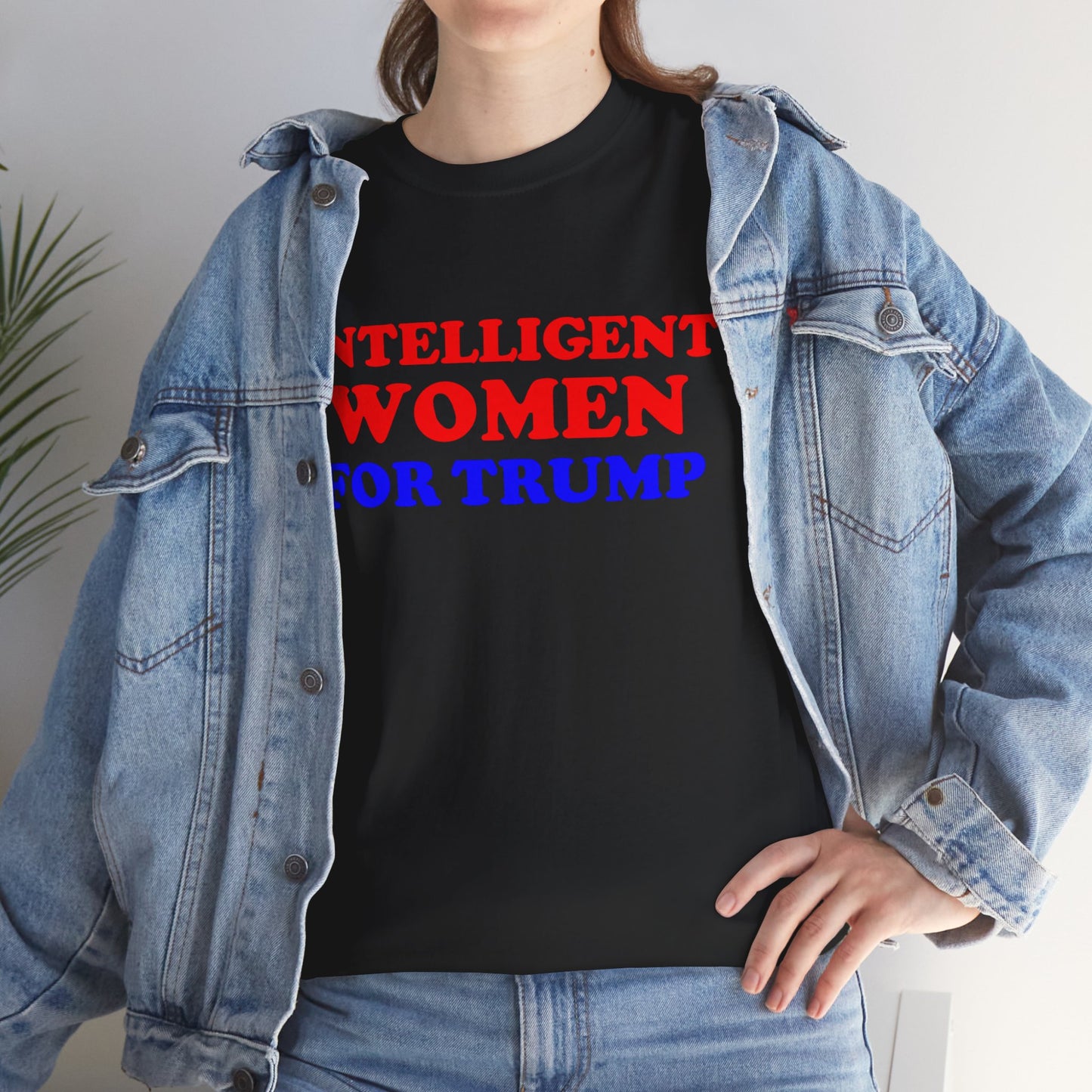 Intelligent Women for Trump Unisex Heavy Cotton Tee - Political Statement T-Shirt