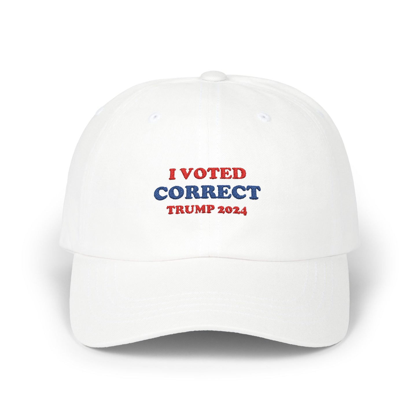 I Voted Correct Classic Dad Cap - Trump 2024 Hat for Supporters