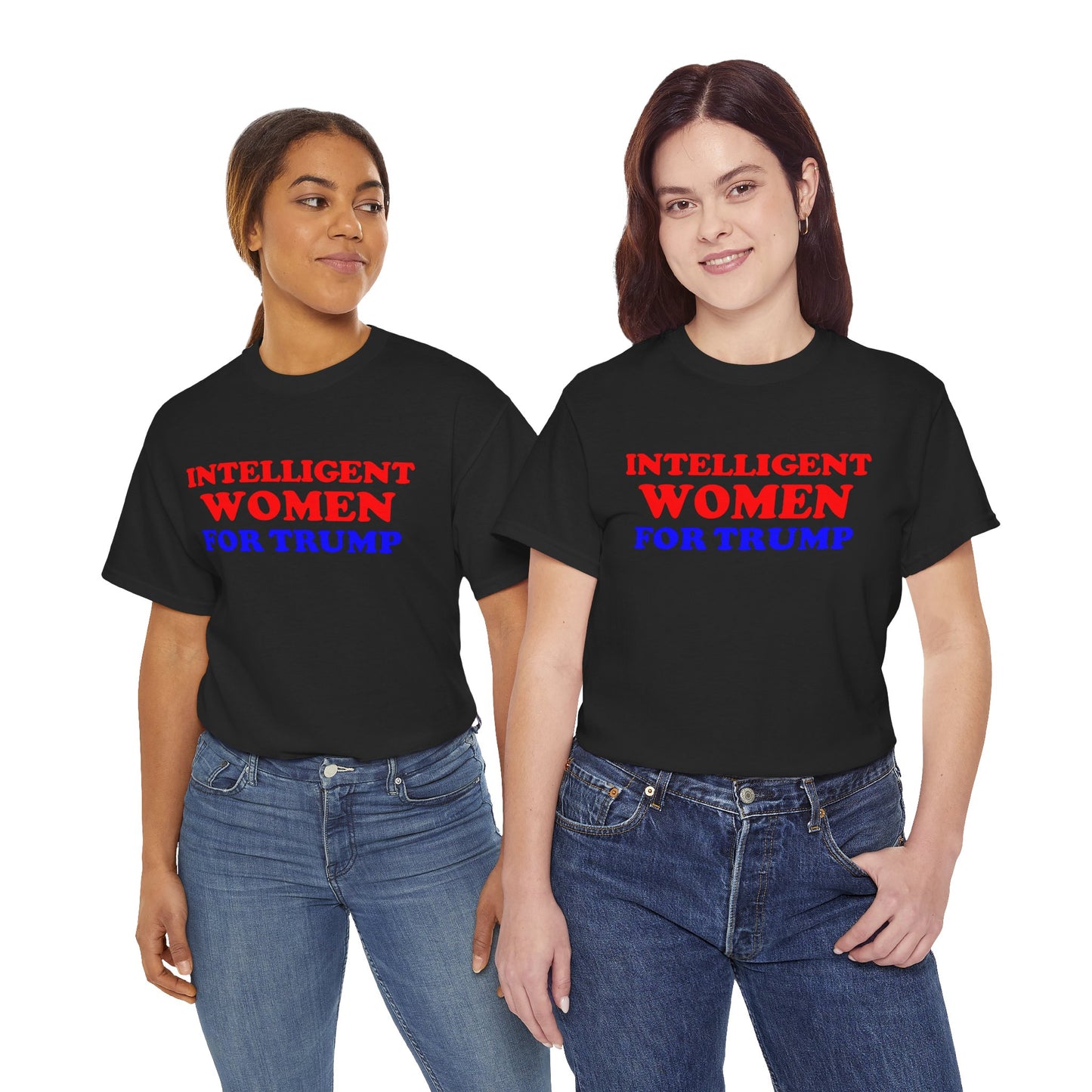 Intelligent Women for Trump Unisex Heavy Cotton Tee - Political Statement T-Shirt