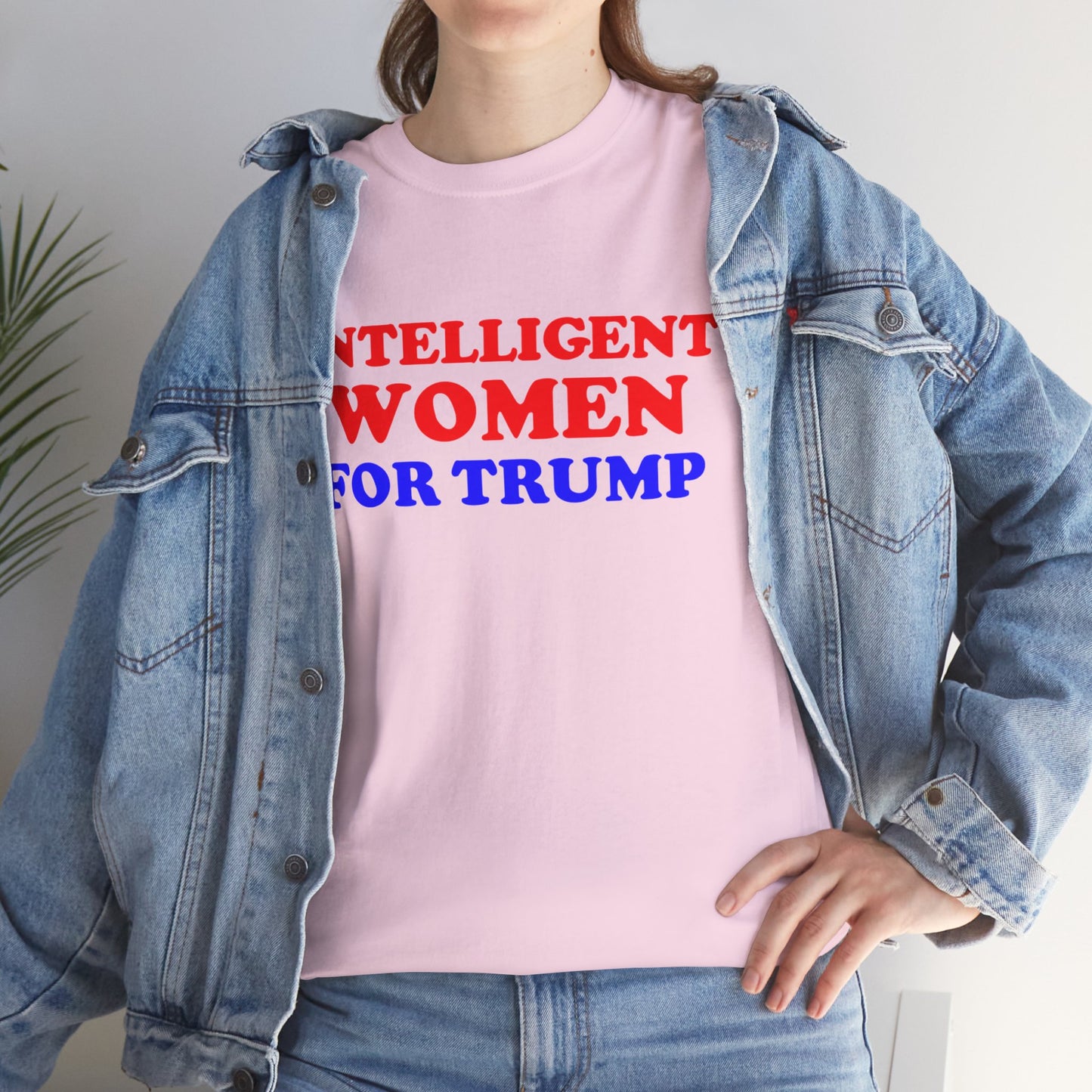Intelligent Women for Trump Unisex Heavy Cotton Tee - Political Statement T-Shirt