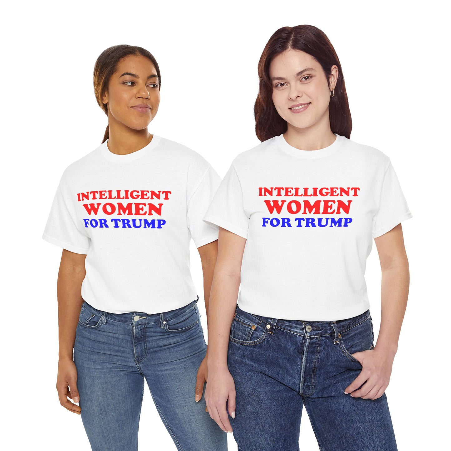 Intelligent Women for Trump Unisex Heavy Cotton Tee - Political Statement T-Shirt