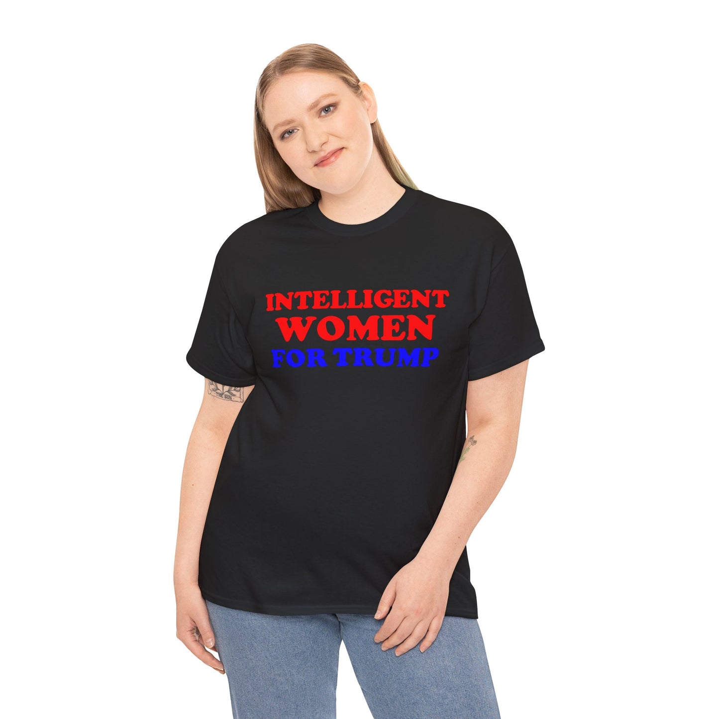 Intelligent Women for Trump Unisex Heavy Cotton Tee - Political Statement T-Shirt