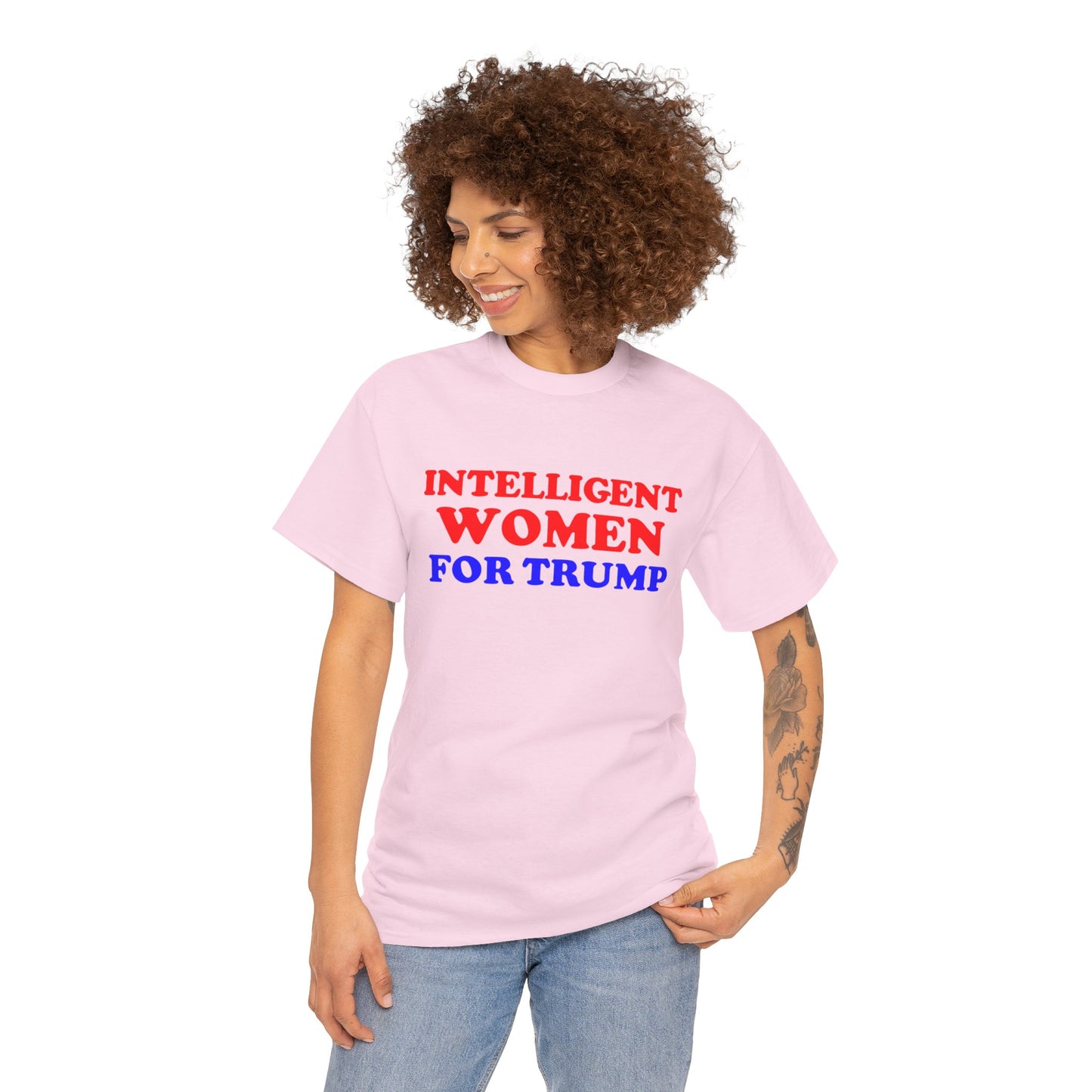 Intelligent Women for Trump Unisex Heavy Cotton Tee - Political Statement T-Shirt