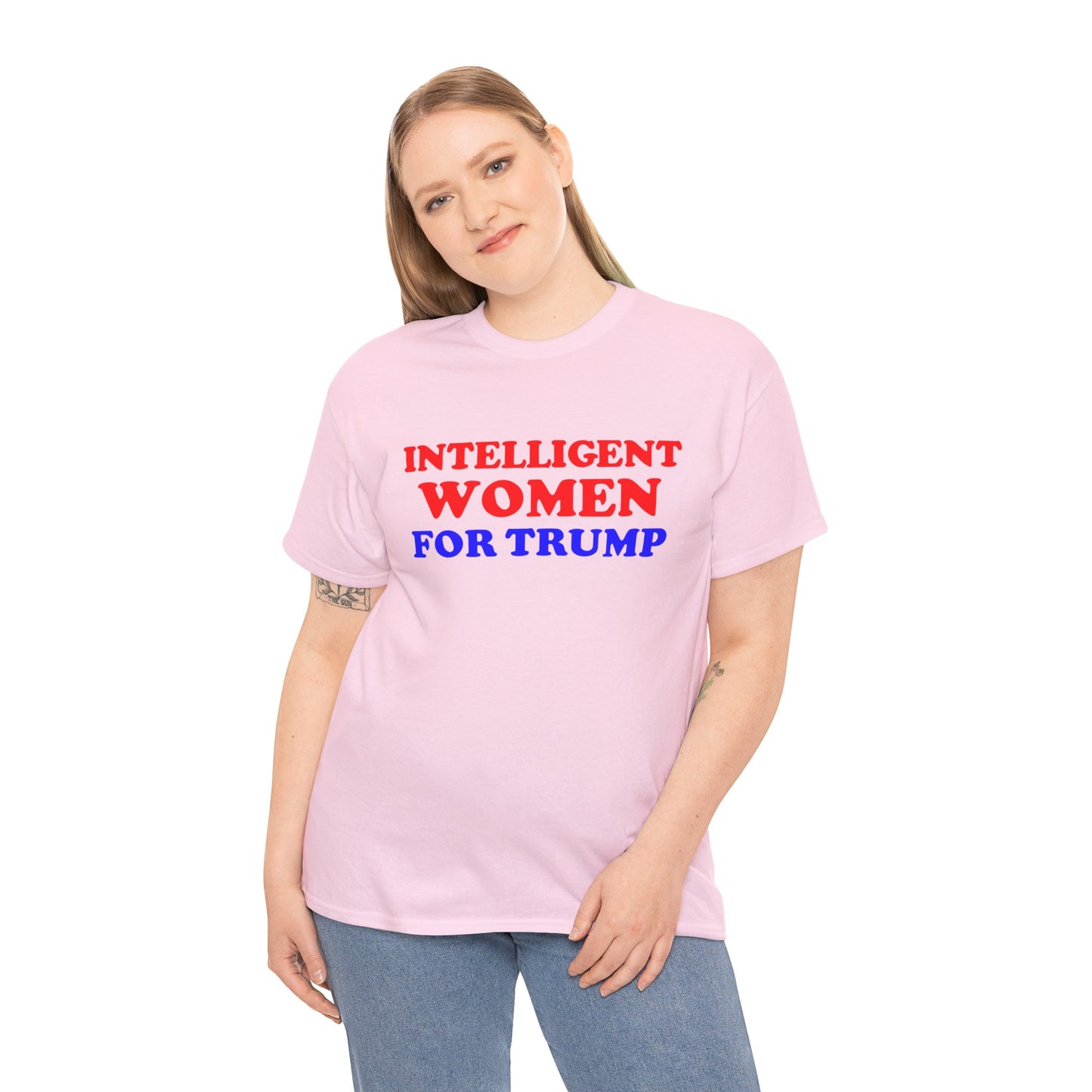 Intelligent Women for Trump Unisex Heavy Cotton Tee - Political Statement T-Shirt